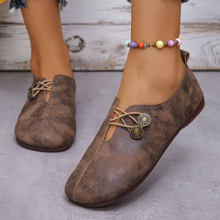 Women's Loafers with Elastic Closure and Cushioned Insole