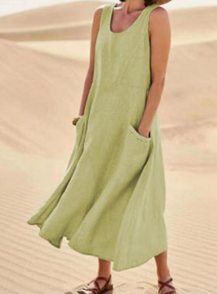 Women’s Maxi Dress with Pockets and Relaxed Fit