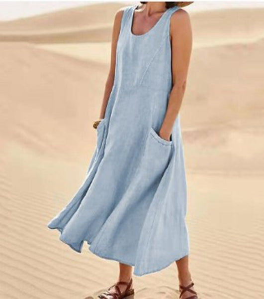Women’s Maxi Dress with Pockets and Relaxed Fit