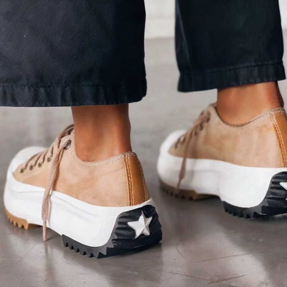 Women’s Platform Sneakers with Canvas Upper and EVA Cushioning