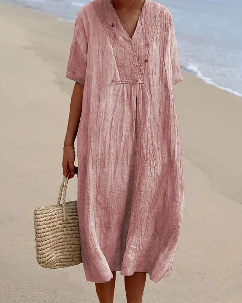 Women’s Summer Dress with Fitted Cut and Flared