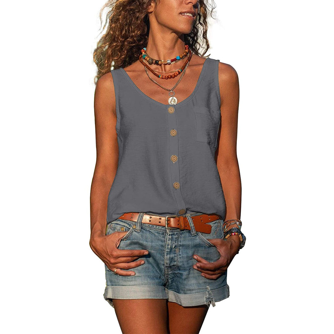 Women’s Tank Top with Sleeveless Design and Ibiza Style