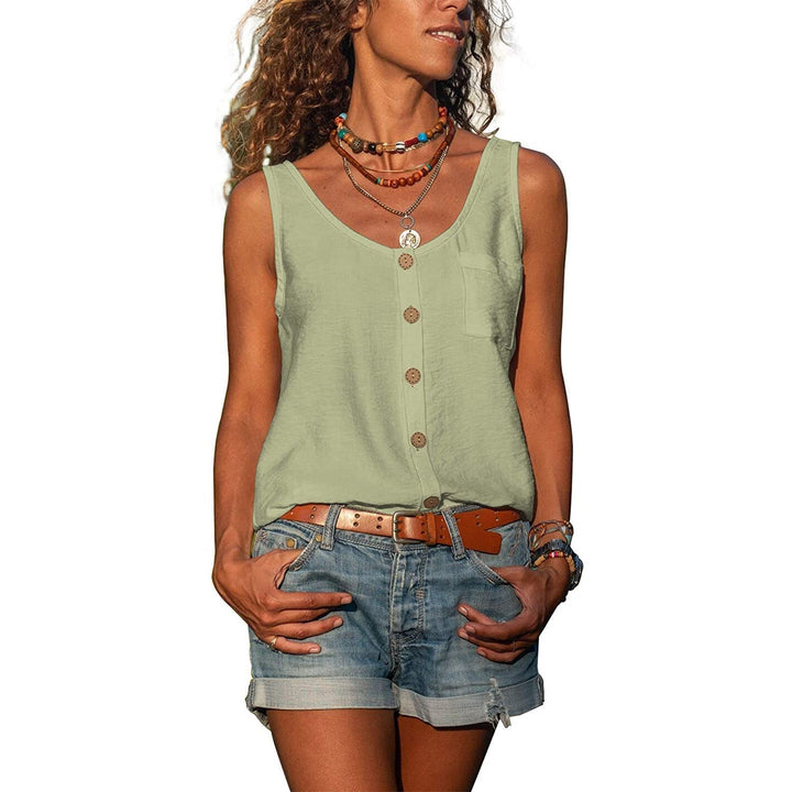 Women’s Tank Top with Sleeveless Design and Ibiza Style