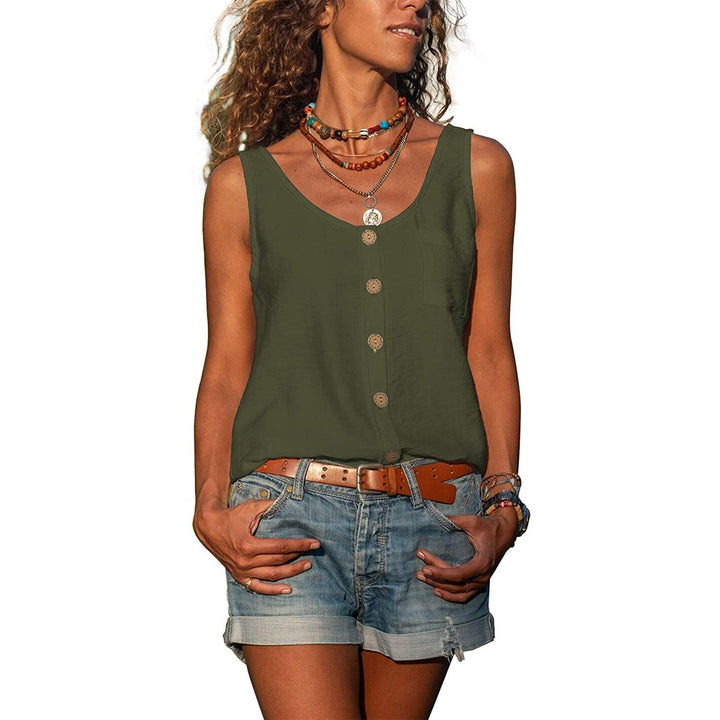 Women’s Tank Top with Sleeveless Design and Ibiza Style