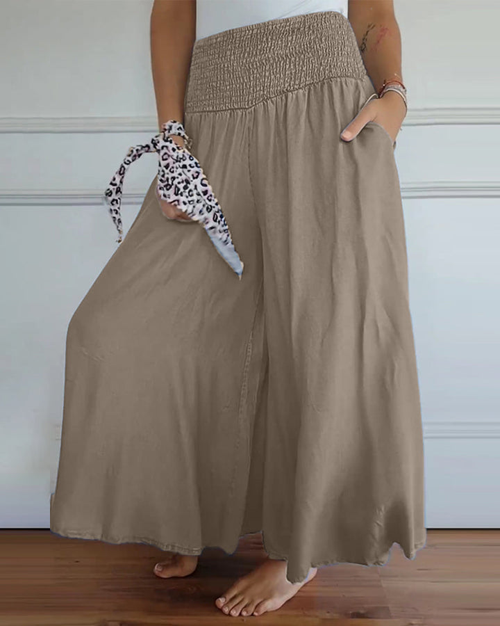 Women’s Wide-Leg Trousers with High Waist