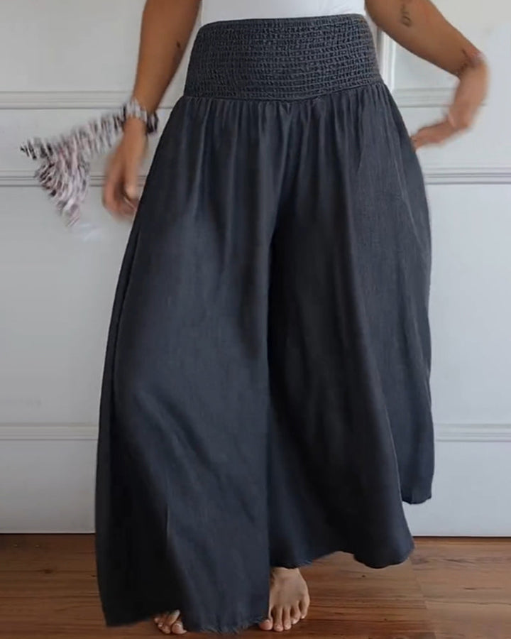 Women’s Wide-Leg Trousers with High Waist