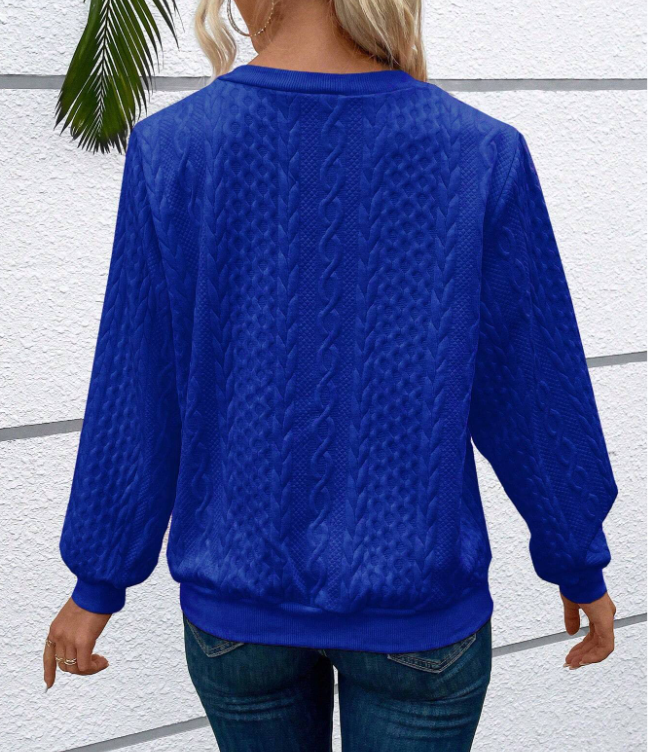 Women’s Zip-Up Jumper with Long Sleeves and Front Zip