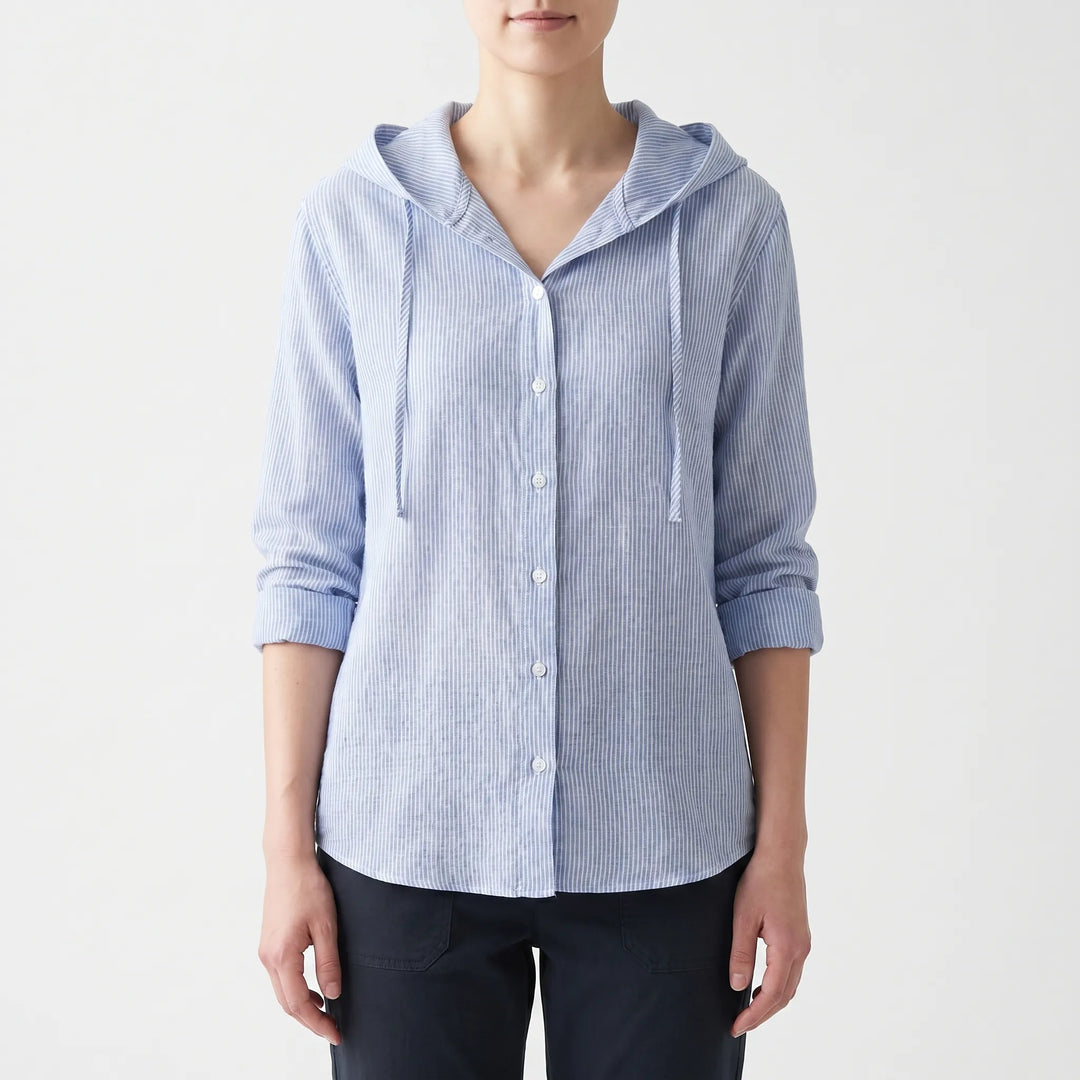 Zephyra - Long Sleeve Hooded Shirt