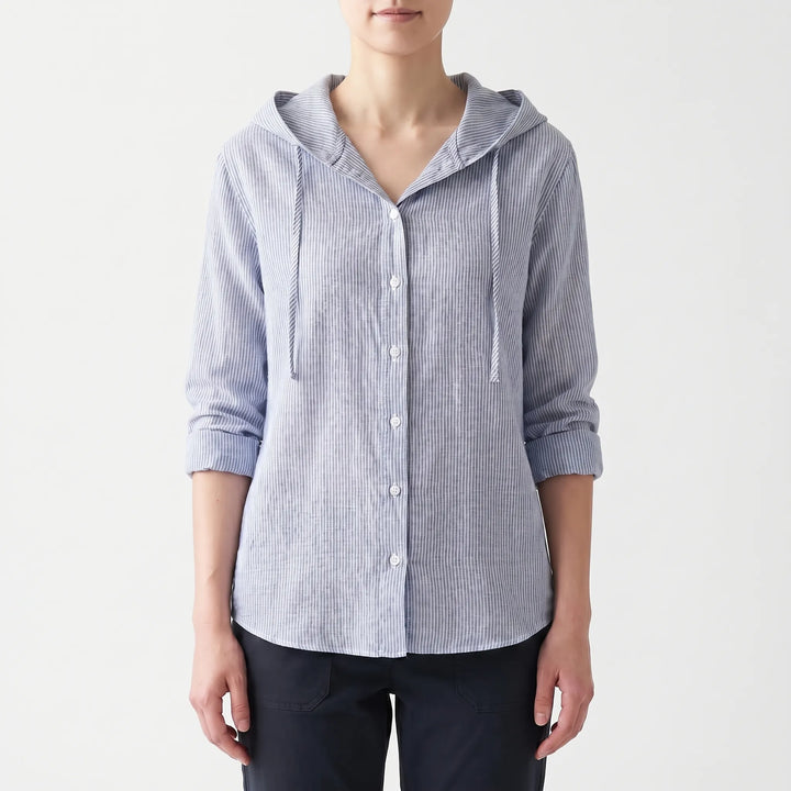 Zephyra - Long Sleeve Hooded Shirt