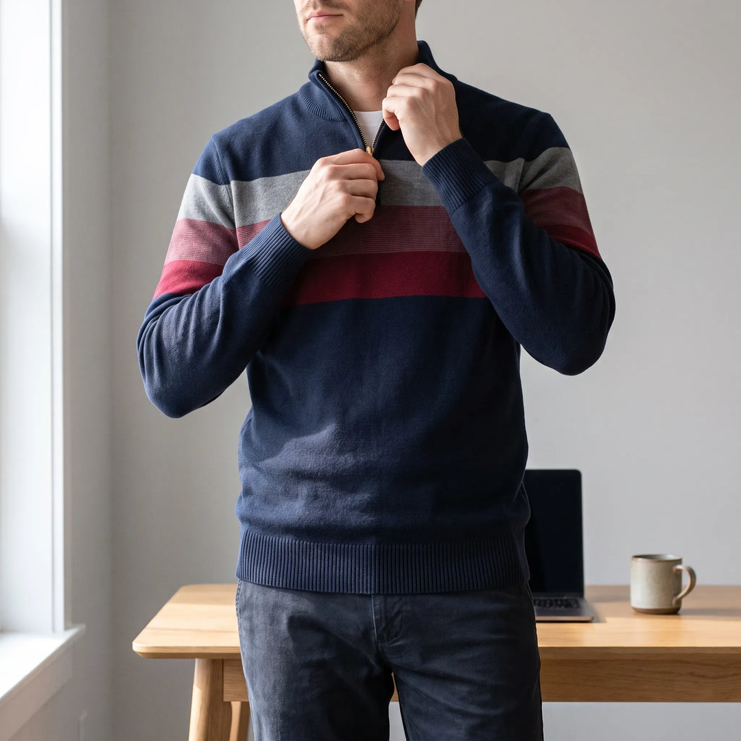 ZipKnit - Quarter Zip Knit Jumper